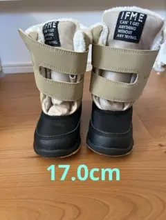 IFME イフミー ファー付きスノーブーツ ベージュ　17.0