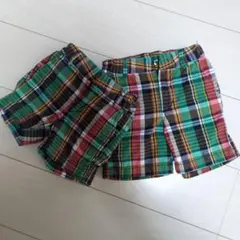 baby GAP チェック柄ショートパンツ 2歳/12-18ヶ月