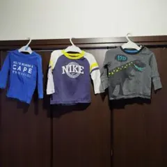 ベビー長袖Tシャツ3点セット 80cm