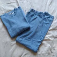 ユニクロ 水色 スウェット パンツ セットアップ お値下け