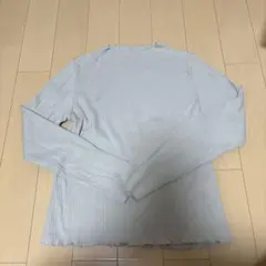 GU グレー 長袖 Tシャツ フリル裾