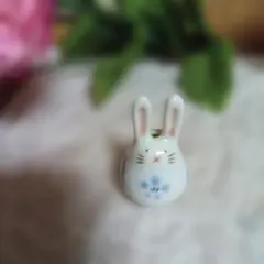 【ミニチュア♡うさぎ】✿愛らしいうさぎ の陶器✱ ミニチュア 置物2個セット