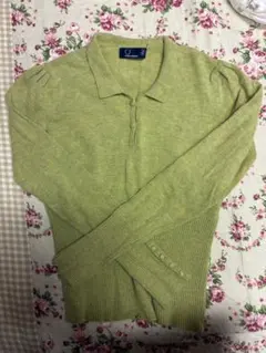 FRED PERRY 長袖　セーター　ニット　レディース　グリーン