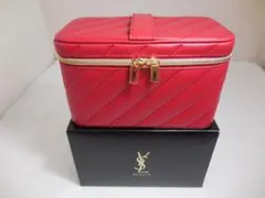 YSL バニティポーチ レッド メイクケース