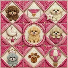 新柄‼️犬柄【364】限定パネル生地