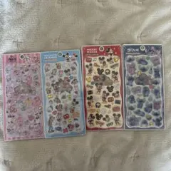 プチドロップステッカー　ディズニー　ミニー　アリス　スティッチ　ミッキー