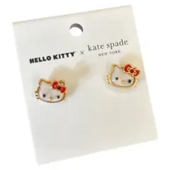 【新品】ハローキティ × ケイトスペード ピアス 限定コラボ レアアイテム