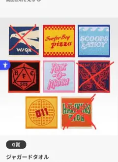 ストレンジャーシングス G賞 ジャガードタオル 一番くじ