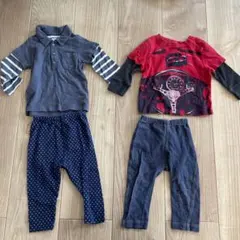 男の子babygapUNIQLOトップス２枚、レギンス２枚セット 80サイズ