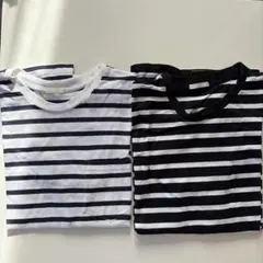 GU ボーダークルーネックT 半袖　Mサイズ