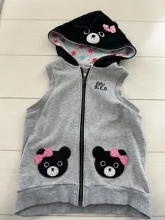 DOUBLE.B クマ刺繍 ベスト 120サイズ