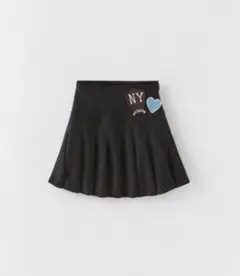 ZARAKIDSザラキッズ*パッチボックスプリーツスカート*ブラック*116