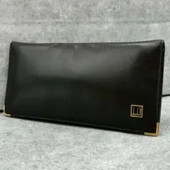極美品 ダンヒル オックスフォード 折り財布 長財布 ロングウォレット 牛革 黒のサムネイル