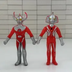 硬質ソフビ/ウルトラの父&母ソフビ２体セット/1988年/13センチ