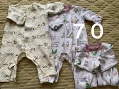 ロンパース【70】３点セット/UNIQLO/その他