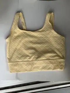 Nike ナイキ タンクトップ / スポーツブラ クリームイエロー S ①のサムネイル