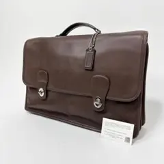 COACH コーチ 牛革 レザー ビジネスバッグ F70375 ターンロック