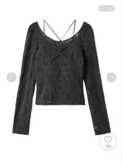 SNIDEL Chacottレース柄編みプルオーバートップス