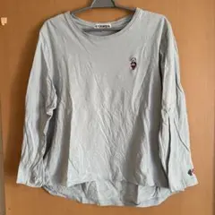 Kaepa LLサイズ 刺繍クマ長袖Tシャツ後ろの丈が長くなっています