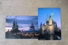 ディズニー シンデレラ城 夜景 ポストカード 2枚セット