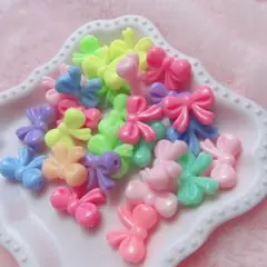 *.+゜カラフルなリボンビーズ*.+゜30個入り