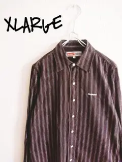 D221117 XLARGE ストライプ長袖シャツ