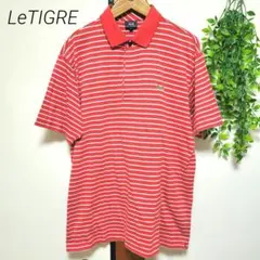LeTIGRE ルティグレ ポロシャツ レッド 赤 ワンポイント 虎 タイガーのサムネイル