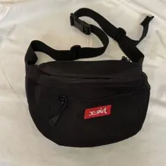エックスガール　X-girl ウエストポーチ　ボディバッグ　黒　美品
