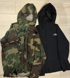 THE NORTH FACE マウンテンパーカー2着セット（黒S.迷彩M）