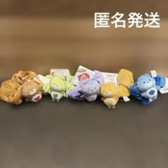 ケアベア　マスコット付きシュシュ　5個セット