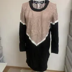 LuLaRoe【XXS】ニットワンピース 配色デザイン チュニック丈