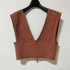 【2WAY使用！】Vネックニットビスチェ