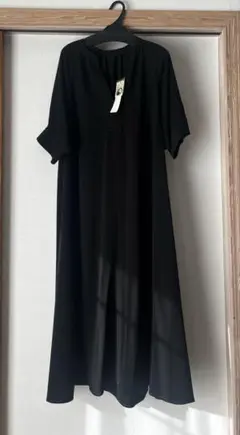 un dix cors 黒 半袖 ワンピース