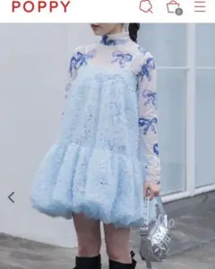 POPPY ポピー あさぎーにょ Tulle balloon tunic
