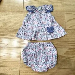 花柄フリル付き　トップスとパンツセット