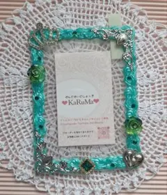 B7サイズ トレカケース 緑 シルバー 推し活 ホイップデコ 硬質ケース 王冠