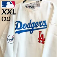 希少【XXL（3L）】MLB ドジャース裏起毛トレーナー●大谷翔平　ゆったり
