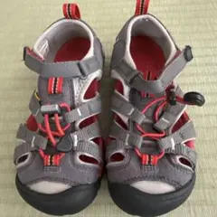 KEEN キッズ サンダル グレー/レッド　19.5cm