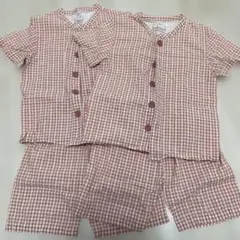 【無印良品】ギンガムチェックパジャマ110cm 2点セット