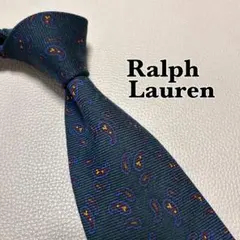 ラルフローレン　ネクタイ　ストライプ ドット　チェック　グリーン　緑色