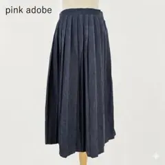 pink adobe ピンクアドベ プリーツスカート ネイビー L 新品タグ付のサムネイル