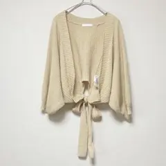 センスオブプレイス　バックリボンボレロ　アイボリー　フリー　ドルマンスリーブ
