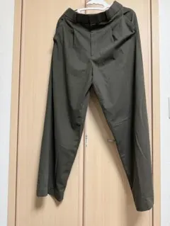 UNIQLO タックワイドパンツ M グリーン