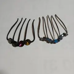 ヘアコーム2個セット オーロラストーン