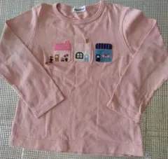 ファミリア　ピンクの長袖Tシャツ（110）