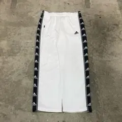 00s adidas Y2K 白 ワイドトラックパンツ バギー モード Tech