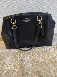 COACH ブラック レザーハンドバッグ