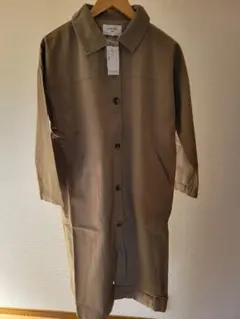 Samansa Mos2 blue カーキ ロングコート フリーサイズ