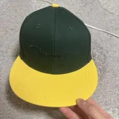 Champion キャップ グリーン イエロー バイカラー