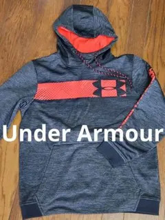 美品　Under Armour グレー/レッド パーカー